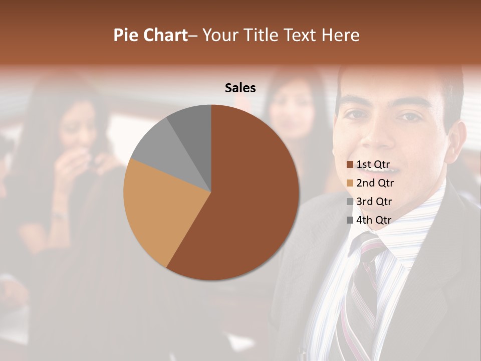 A Man In A Suit And Tie Standing In Front Of A Group Of People PowerPoint Template