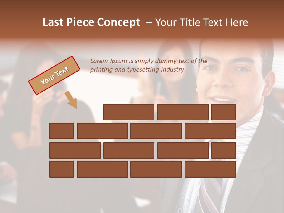 A Man In A Suit And Tie Standing In Front Of A Group Of People PowerPoint Template