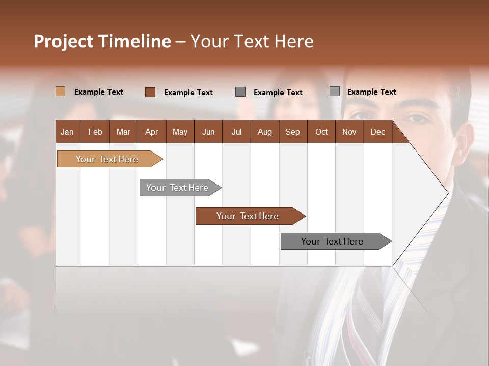 A Man In A Suit And Tie Standing In Front Of A Group Of People PowerPoint Template