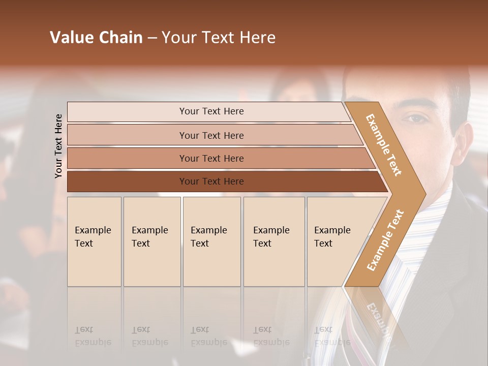 A Man In A Suit And Tie Standing In Front Of A Group Of People PowerPoint Template