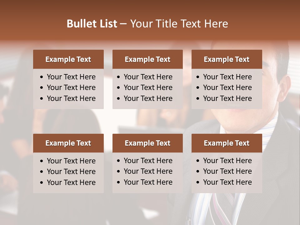 A Man In A Suit And Tie Standing In Front Of A Group Of People PowerPoint Template