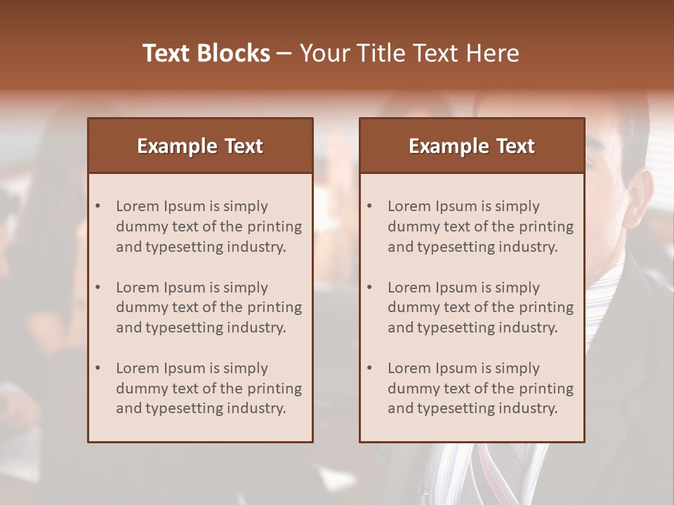 A Man In A Suit And Tie Standing In Front Of A Group Of People PowerPoint Template