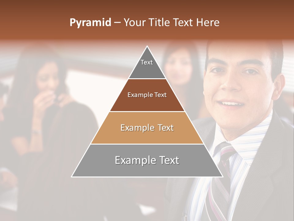 A Man In A Suit And Tie Standing In Front Of A Group Of People PowerPoint Template