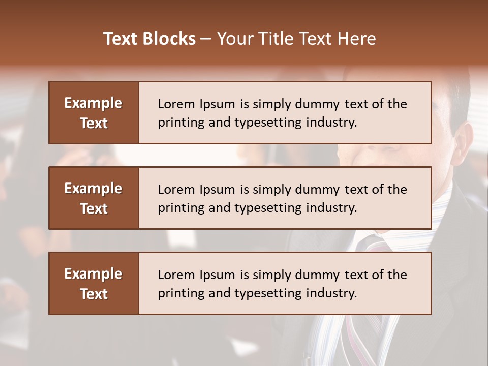 A Man In A Suit And Tie Standing In Front Of A Group Of People PowerPoint Template