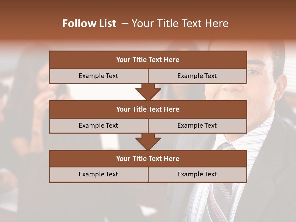 A Man In A Suit And Tie Standing In Front Of A Group Of People PowerPoint Template