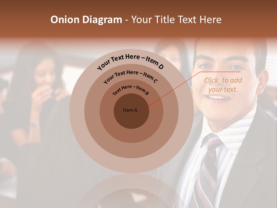 A Man In A Suit And Tie Standing In Front Of A Group Of People PowerPoint Template