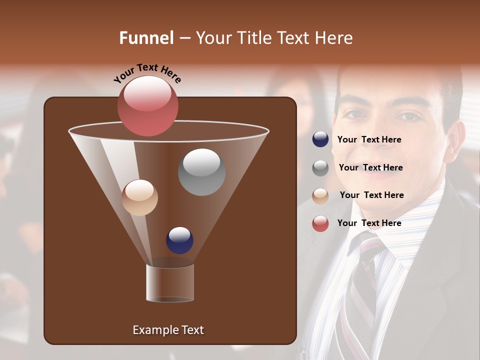 A Man In A Suit And Tie Standing In Front Of A Group Of People PowerPoint Template