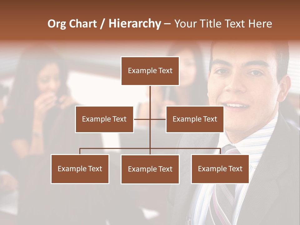 A Man In A Suit And Tie Standing In Front Of A Group Of People PowerPoint Template