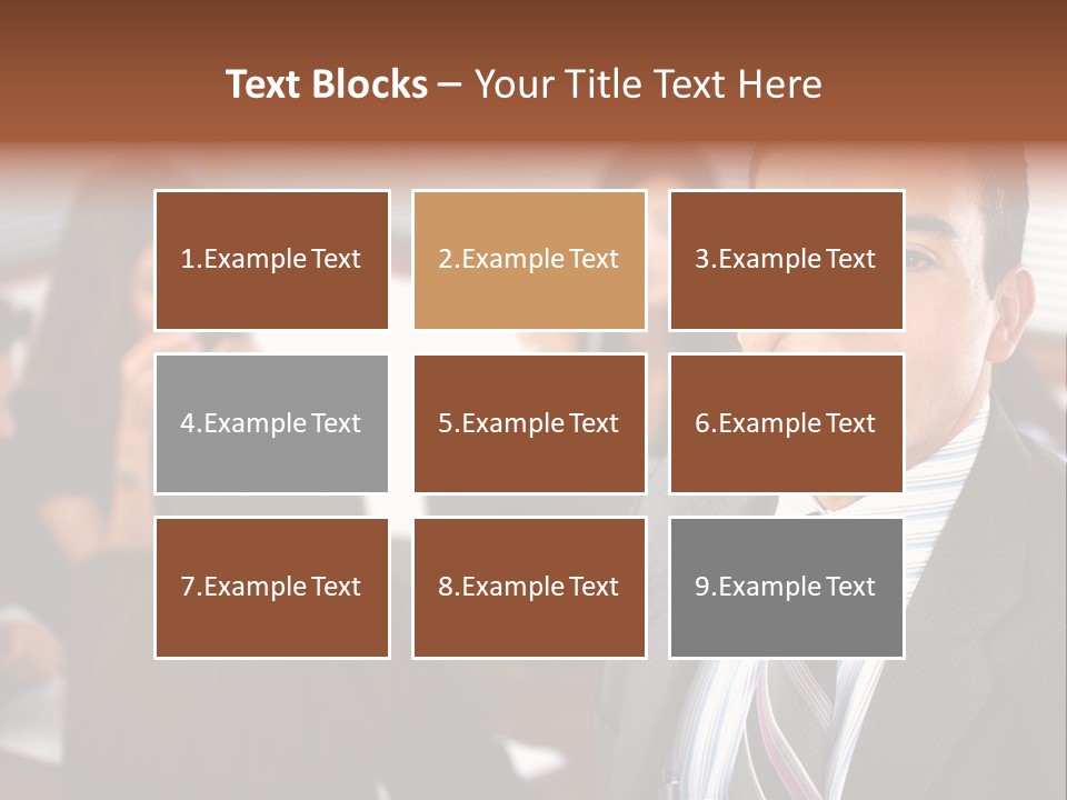 A Man In A Suit And Tie Standing In Front Of A Group Of People PowerPoint Template