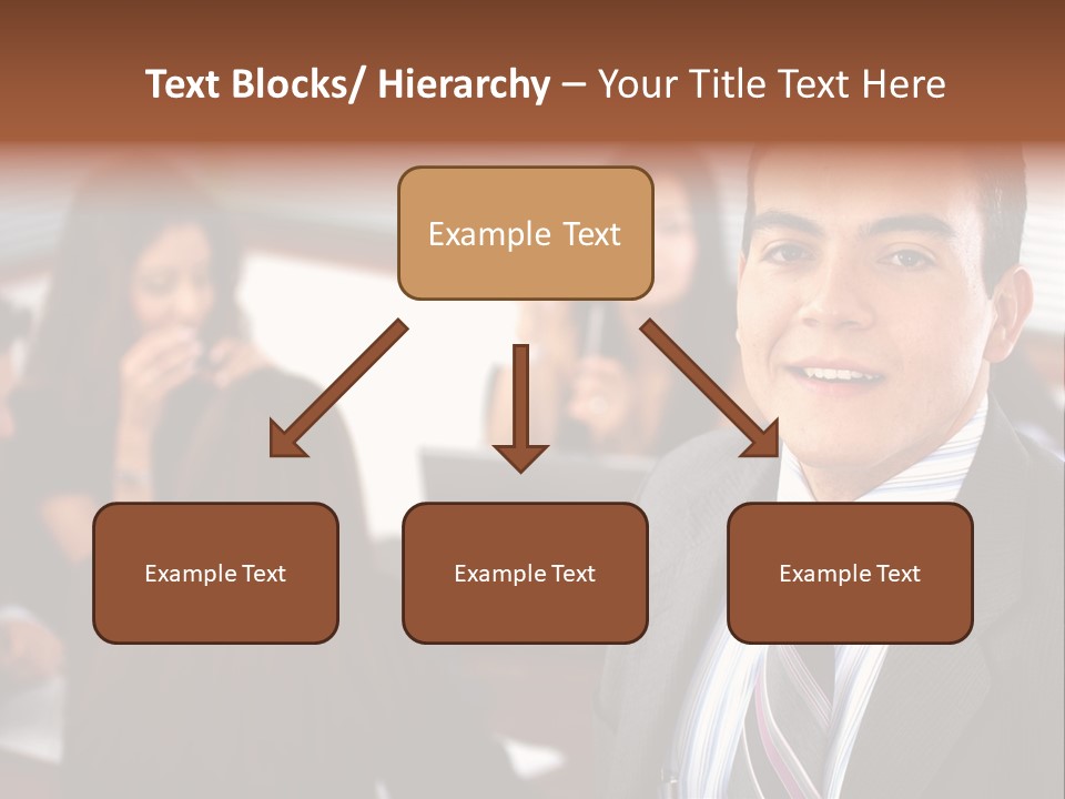 A Man In A Suit And Tie Standing In Front Of A Group Of People PowerPoint Template