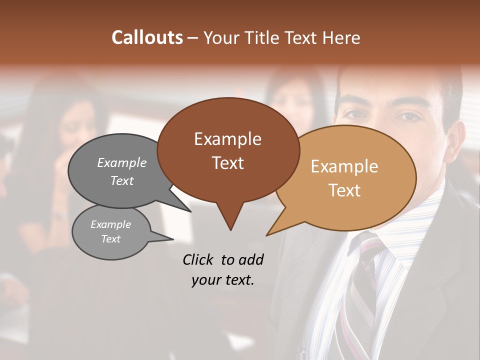 A Man In A Suit And Tie Standing In Front Of A Group Of People PowerPoint Template