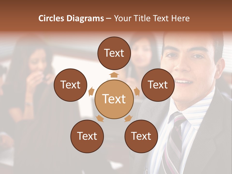 A Man In A Suit And Tie Standing In Front Of A Group Of People PowerPoint Template