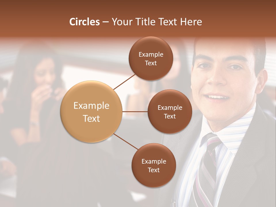 A Man In A Suit And Tie Standing In Front Of A Group Of People PowerPoint Template