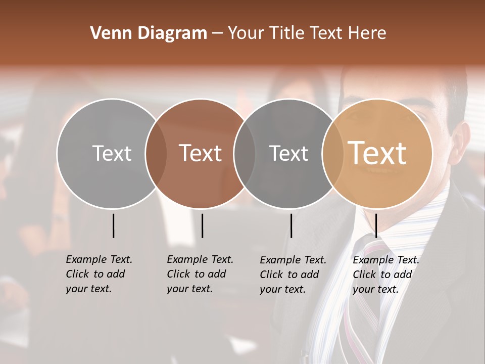 A Man In A Suit And Tie Standing In Front Of A Group Of People PowerPoint Template