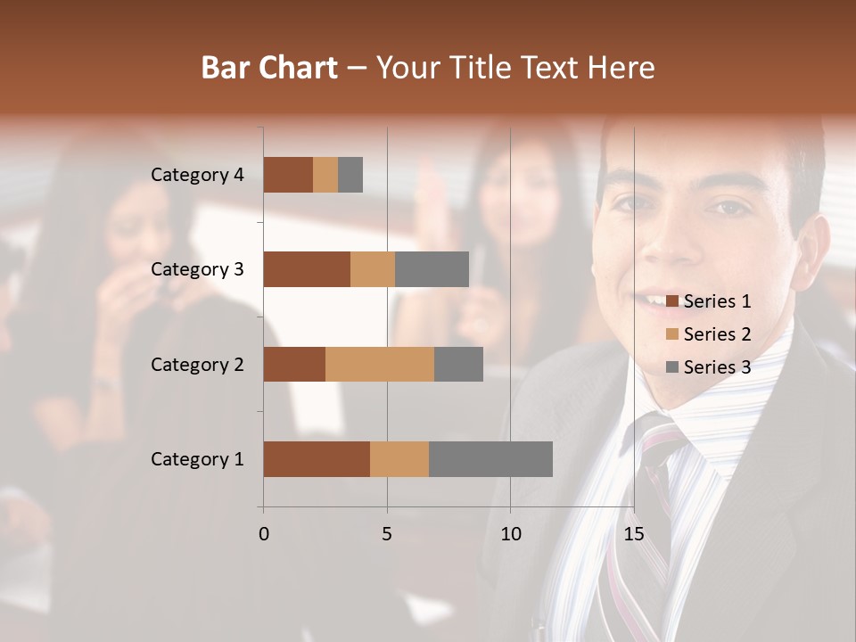 A Man In A Suit And Tie Standing In Front Of A Group Of People PowerPoint Template