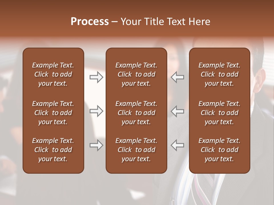 A Man In A Suit And Tie Standing In Front Of A Group Of People PowerPoint Template