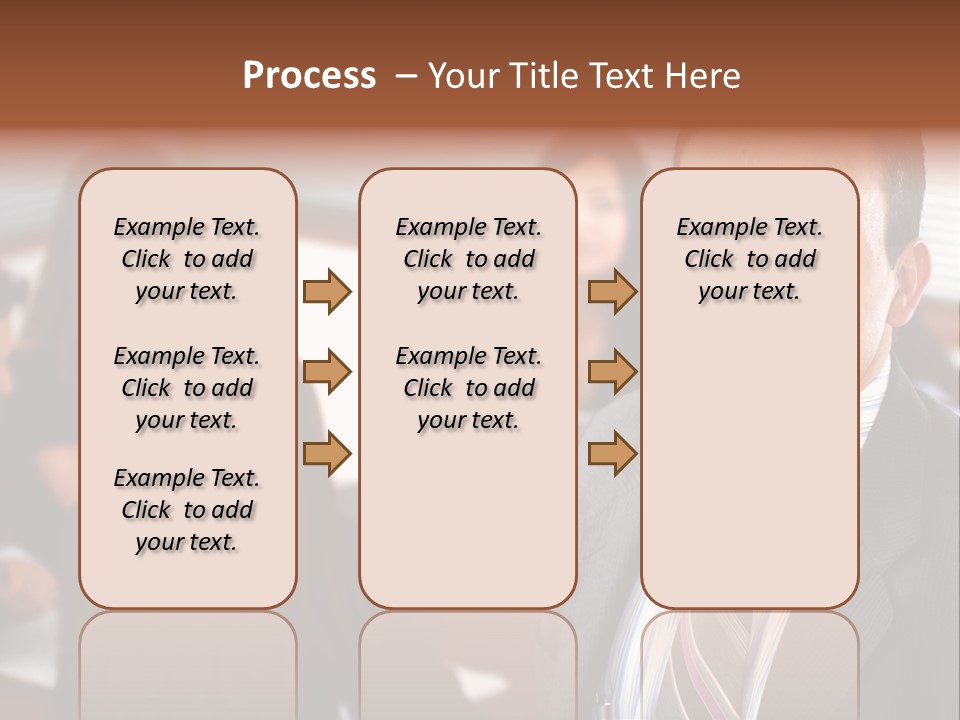 A Man In A Suit And Tie Standing In Front Of A Group Of People PowerPoint Template