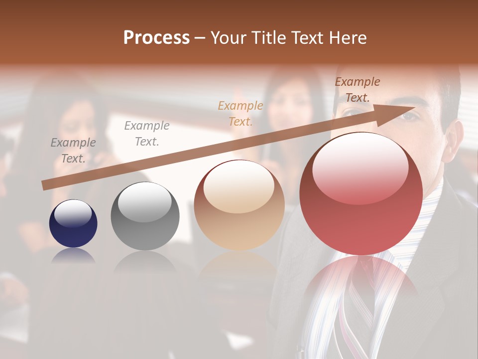 A Man In A Suit And Tie Standing In Front Of A Group Of People PowerPoint Template