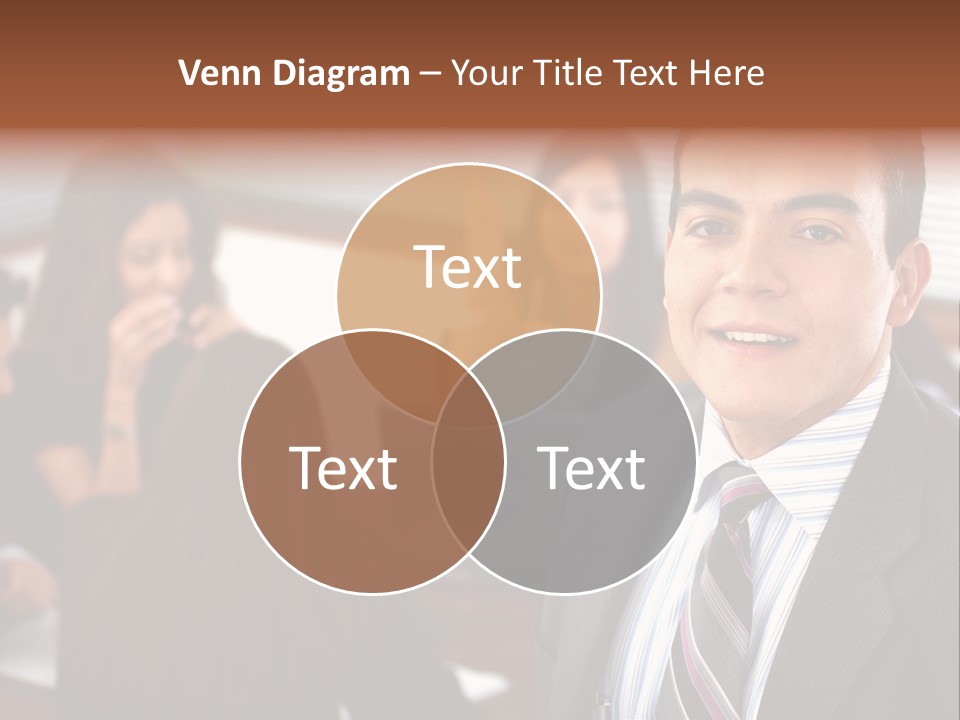 A Man In A Suit And Tie Standing In Front Of A Group Of People PowerPoint Template