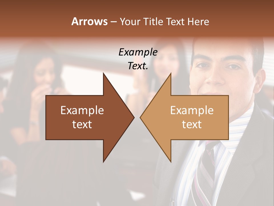 A Man In A Suit And Tie Standing In Front Of A Group Of People PowerPoint Template