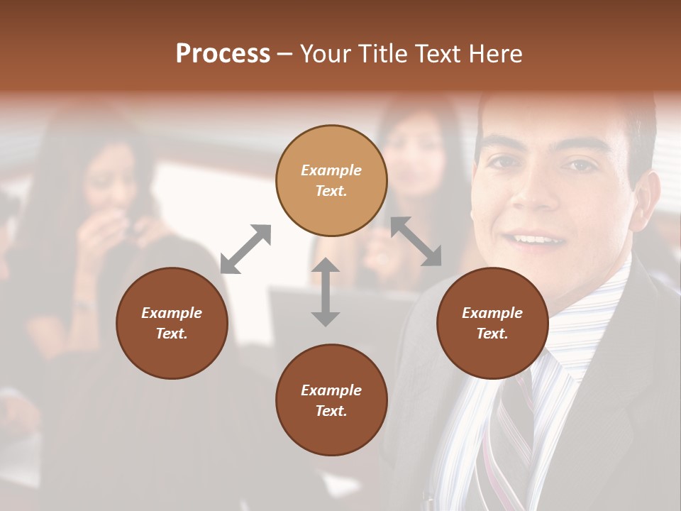 A Man In A Suit And Tie Standing In Front Of A Group Of People PowerPoint Template