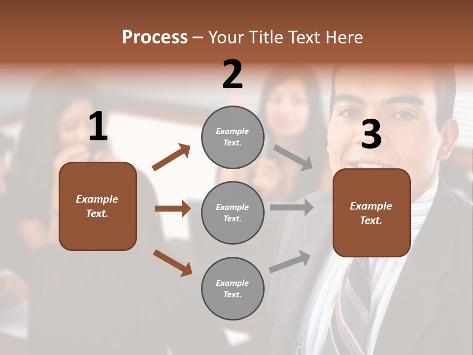 A Man In A Suit And Tie Standing In Front Of A Group Of People PowerPoint Template