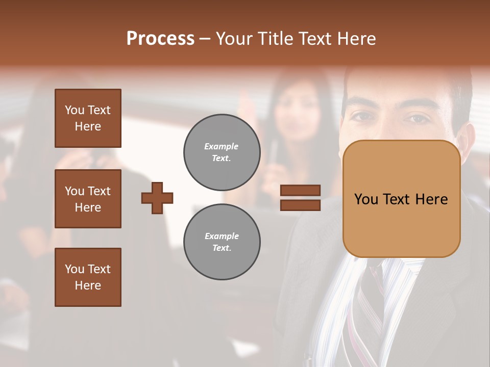 A Man In A Suit And Tie Standing In Front Of A Group Of People PowerPoint Template