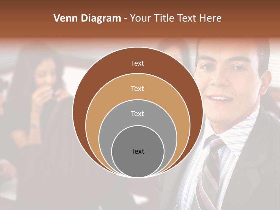 A Man In A Suit And Tie Standing In Front Of A Group Of People PowerPoint Template