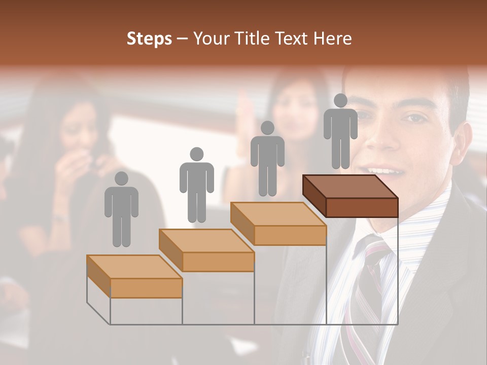 A Man In A Suit And Tie Standing In Front Of A Group Of People PowerPoint Template