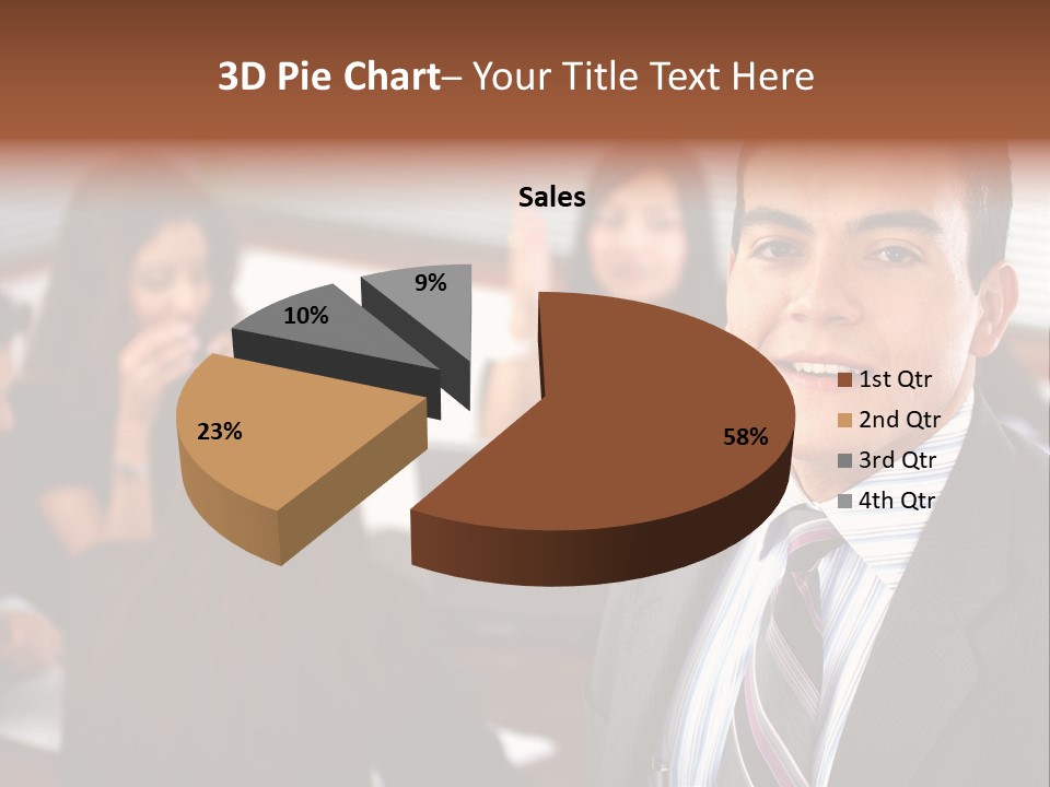 A Man In A Suit And Tie Standing In Front Of A Group Of People PowerPoint Template