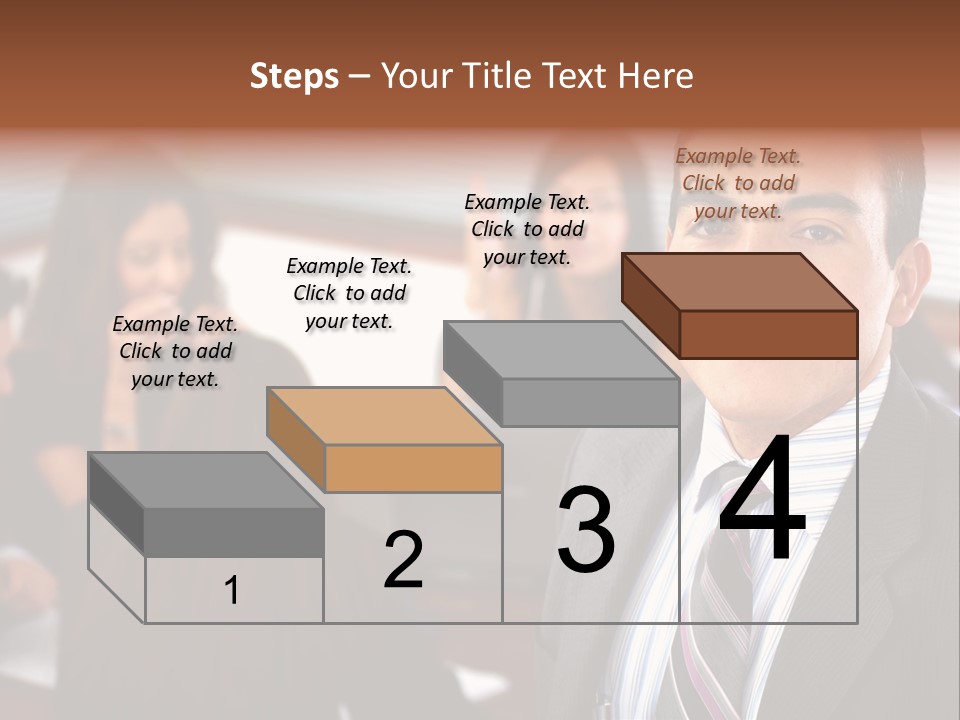 A Man In A Suit And Tie Standing In Front Of A Group Of People PowerPoint Template