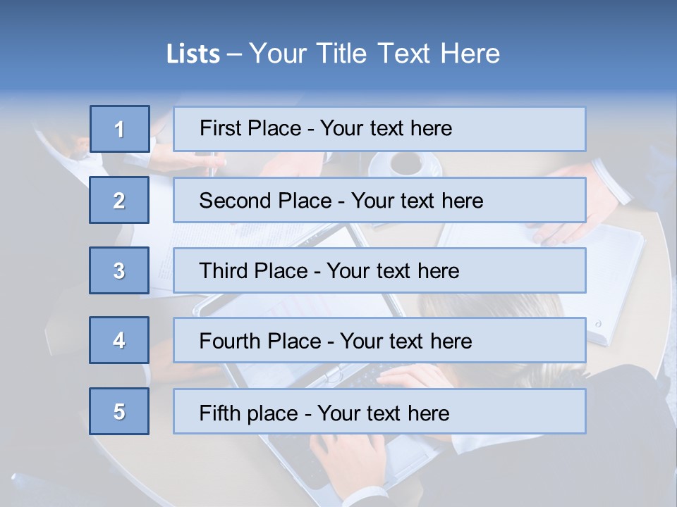 A Group Of People Sitting Around A Table Working On Laptops PowerPoint Template