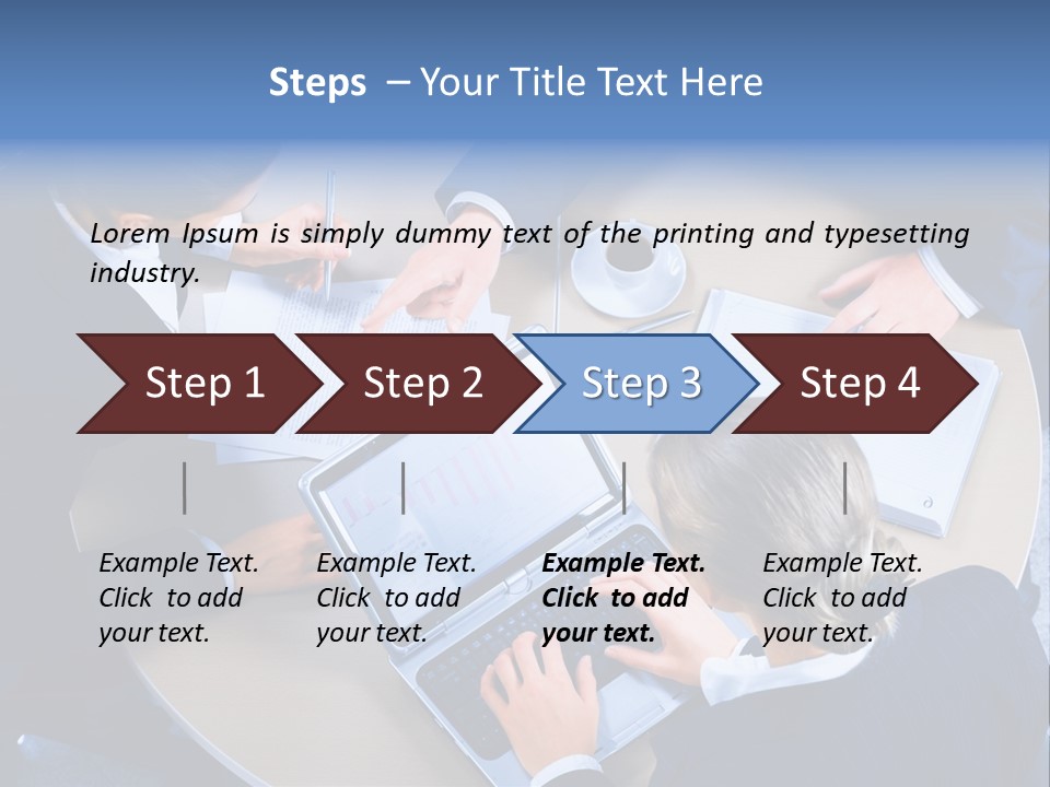 A Group Of People Sitting Around A Table Working On Laptops PowerPoint Template