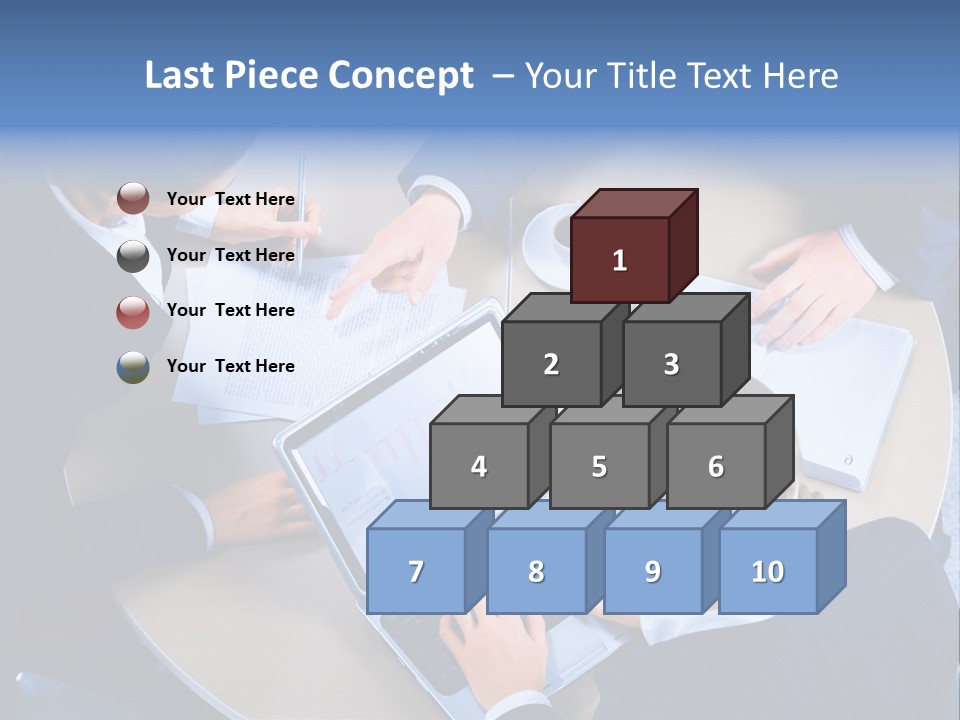 A Group Of People Sitting Around A Table Working On Laptops PowerPoint Template
