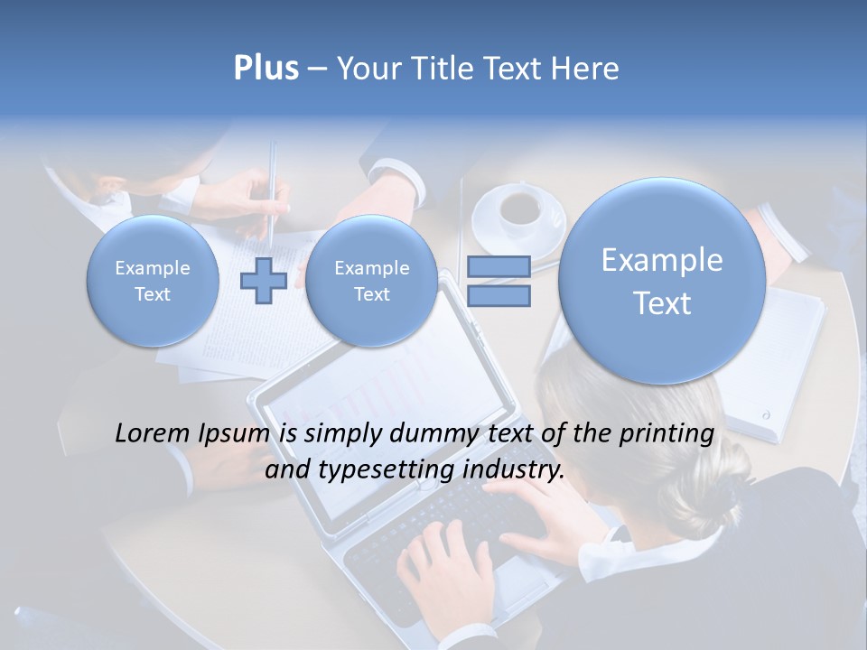 A Group Of People Sitting Around A Table Working On Laptops PowerPoint Template