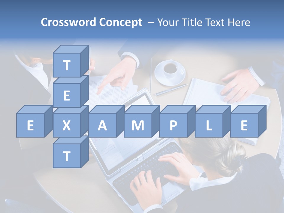 A Group Of People Sitting Around A Table Working On Laptops PowerPoint Template