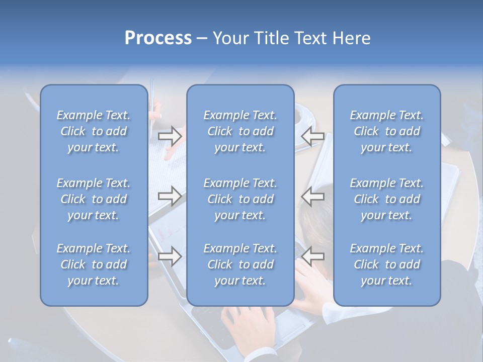 A Group Of People Sitting Around A Table Working On Laptops PowerPoint Template