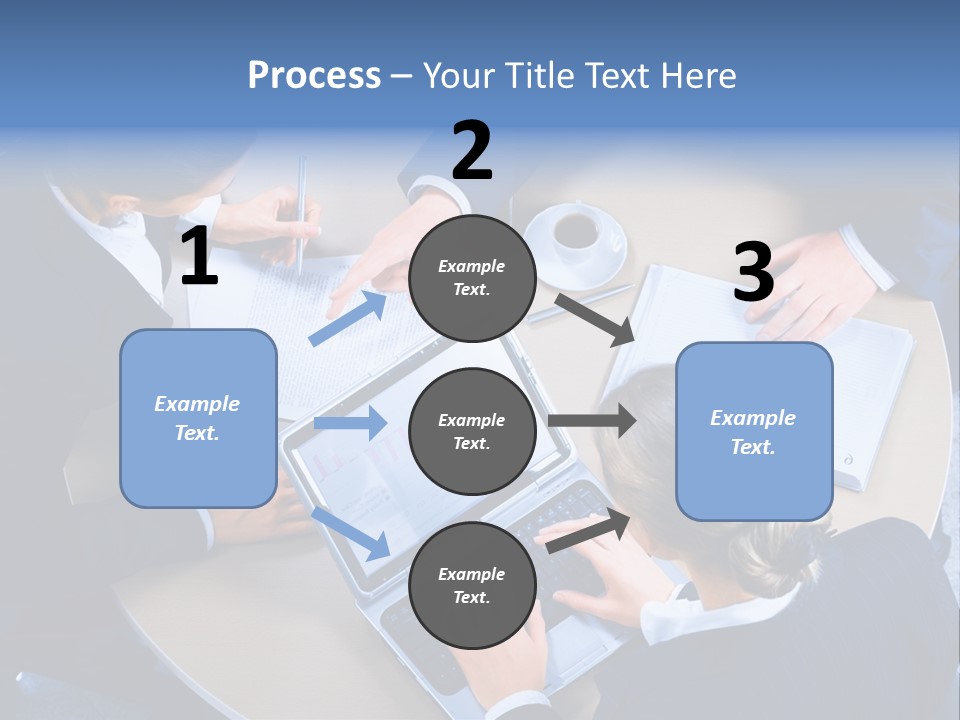 A Group Of People Sitting Around A Table Working On Laptops PowerPoint Template