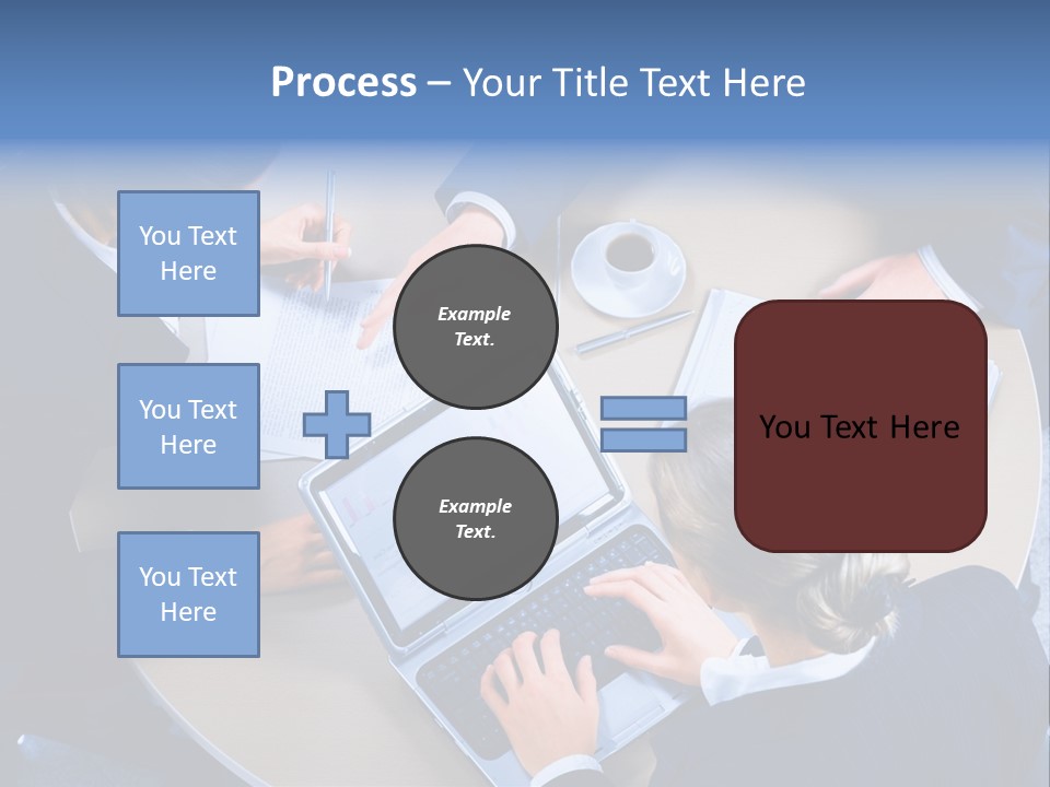 A Group Of People Sitting Around A Table Working On Laptops PowerPoint Template