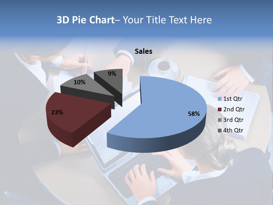 A Group Of People Sitting Around A Table Working On Laptops PowerPoint Template