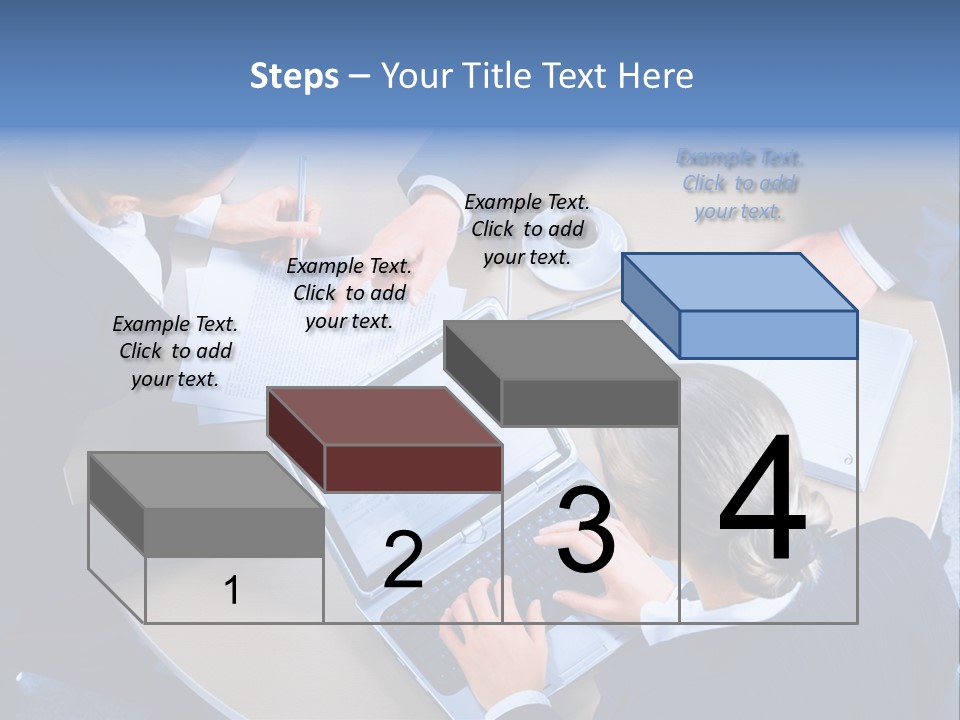 A Group Of People Sitting Around A Table Working On Laptops PowerPoint Template