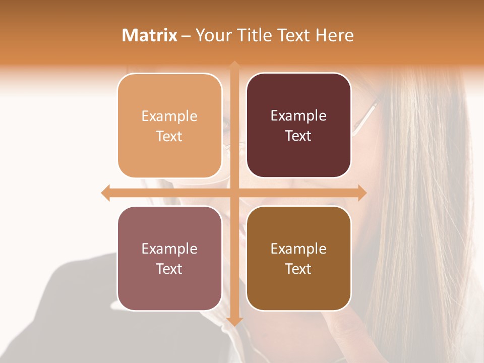 A Woman With Glasses Is Smiling For The Camera PowerPoint Template