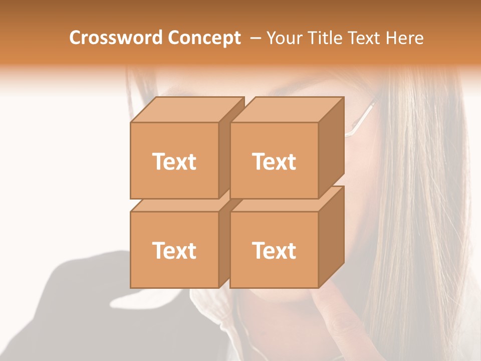 A Woman With Glasses Is Smiling For The Camera PowerPoint Template