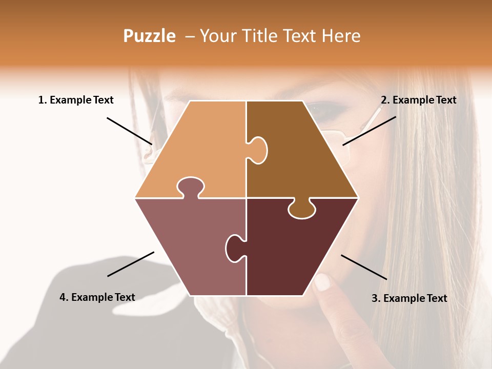 A Woman With Glasses Is Smiling For The Camera PowerPoint Template