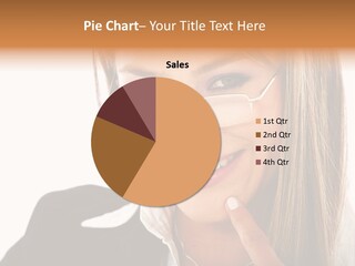 A Woman With Glasses Is Smiling For The Camera PowerPoint Template