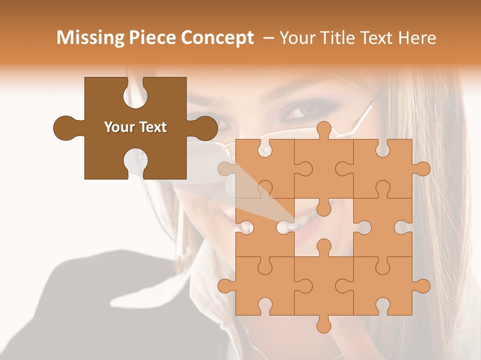 A Woman With Glasses Is Smiling For The Camera PowerPoint Template