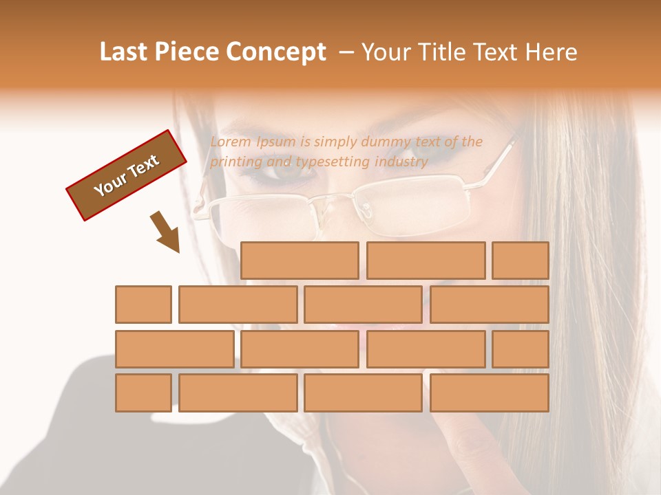 A Woman With Glasses Is Smiling For The Camera PowerPoint Template