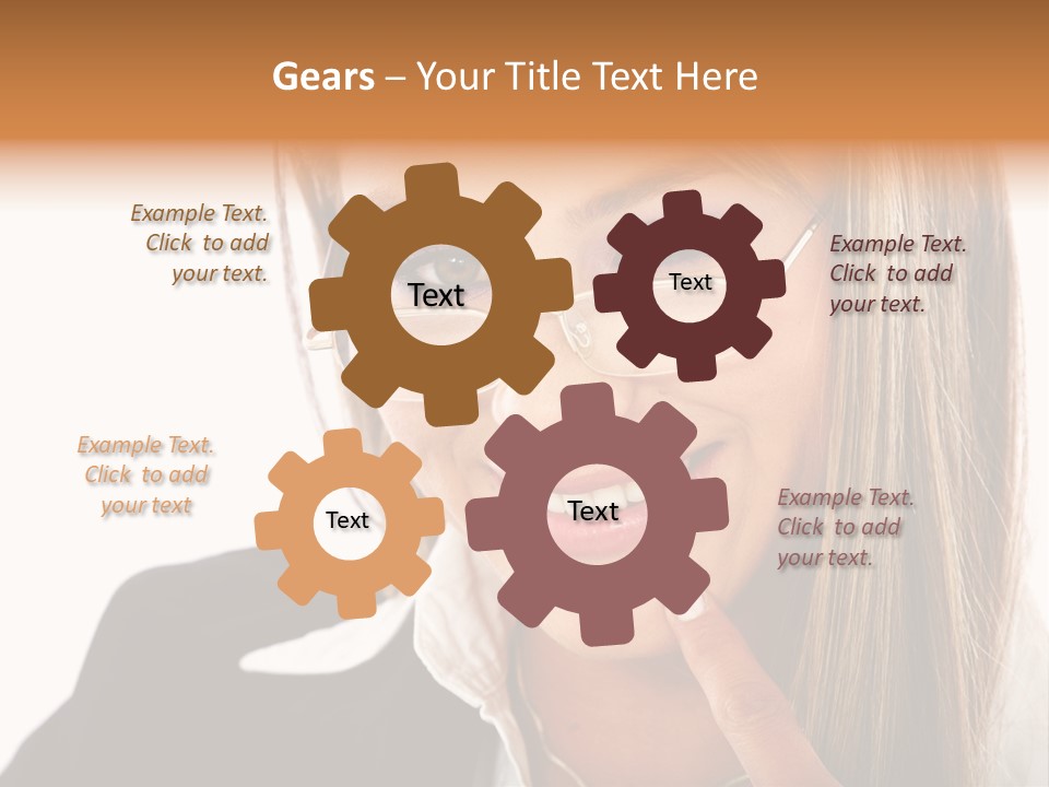 A Woman With Glasses Is Smiling For The Camera PowerPoint Template