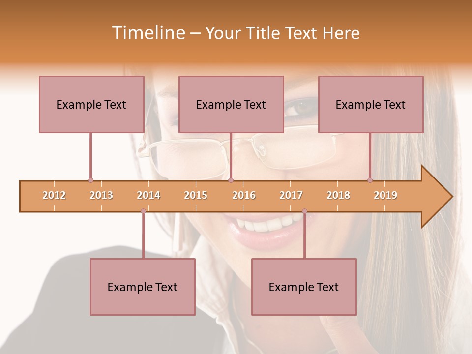 A Woman With Glasses Is Smiling For The Camera PowerPoint Template