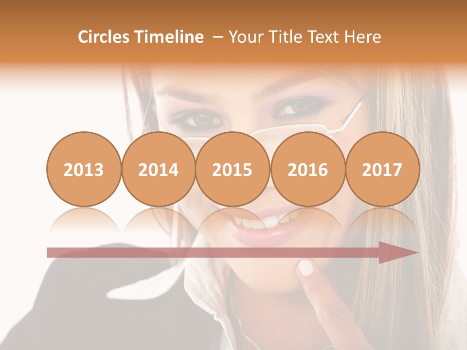 A Woman With Glasses Is Smiling For The Camera PowerPoint Template